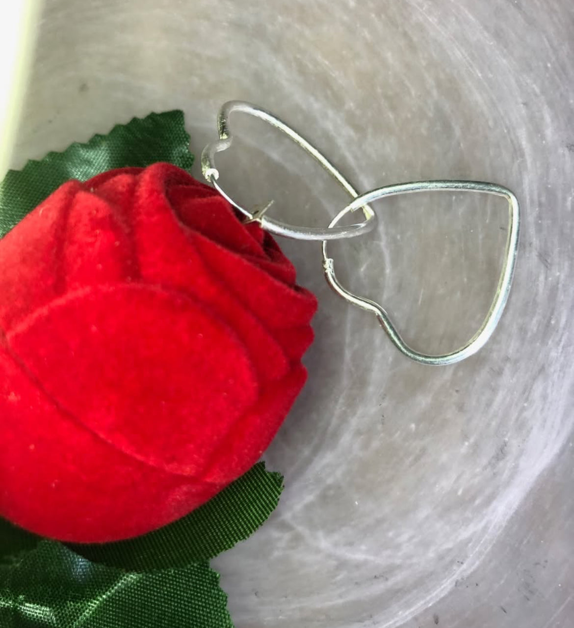 Arracadas de Plata 925 modelo Corazón tamaño Pequeño