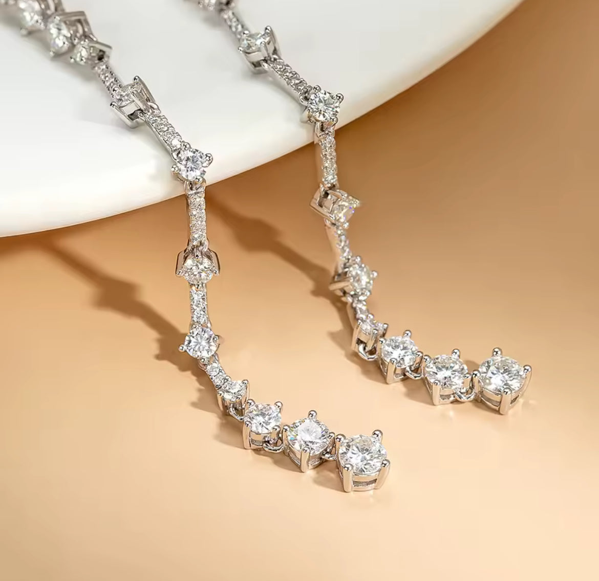 Aretes de Plata 925 con Zirconias