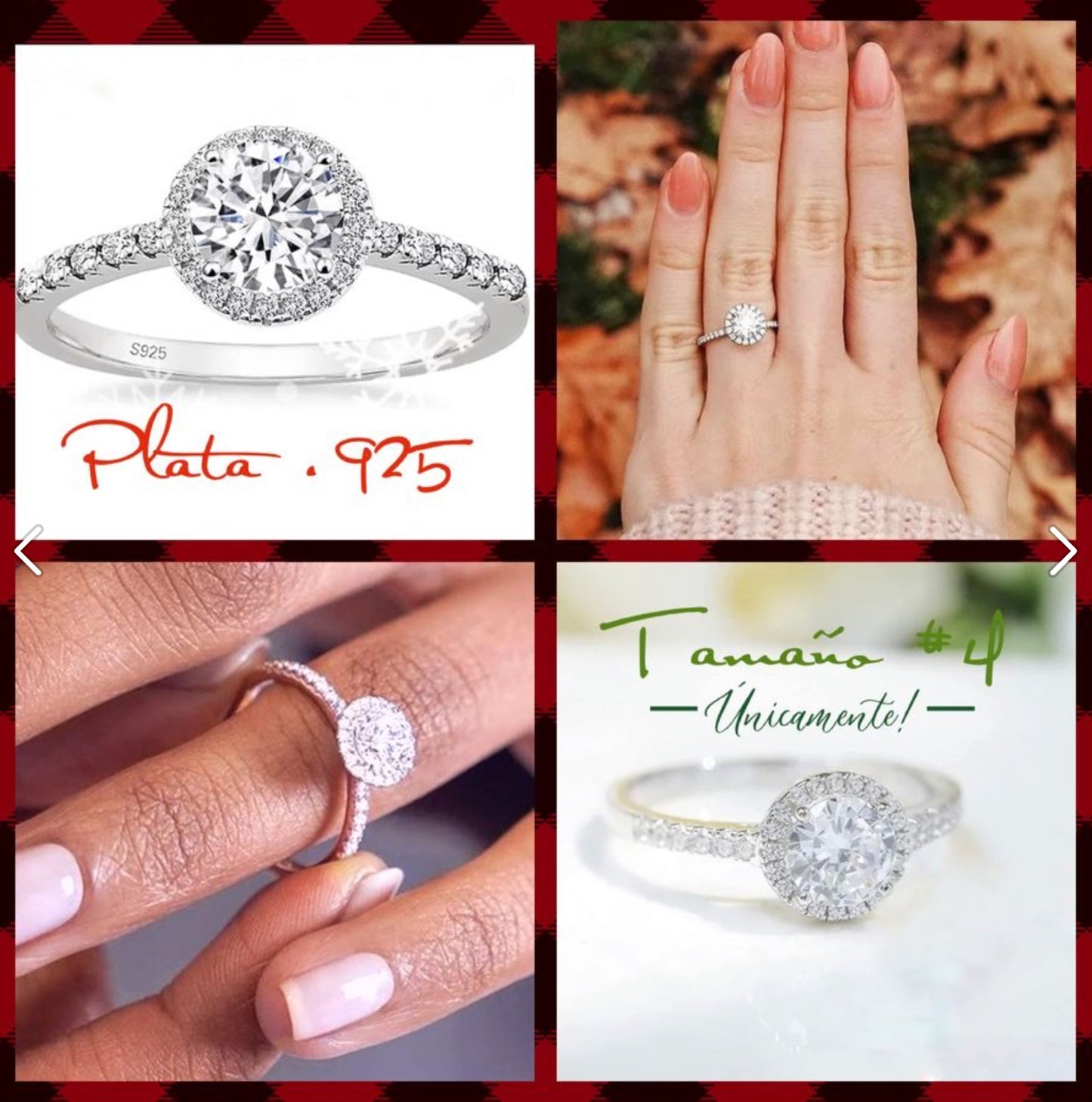 Anillo de Plata 925 con Zirconias