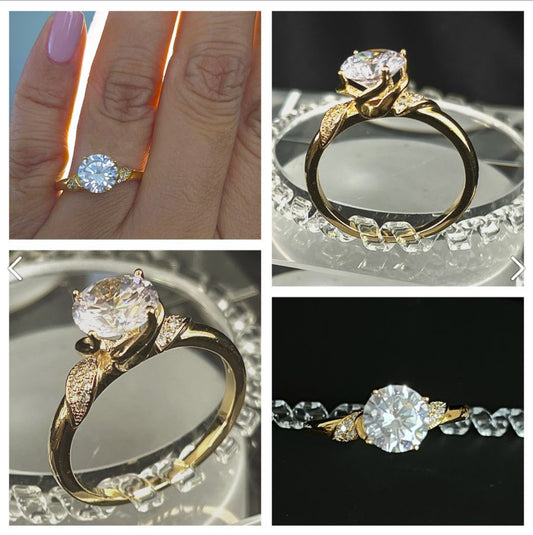 Anillo con Baño de Oro 14k