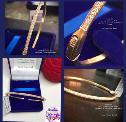 Pulsera Bañada en Oro de 18k con Zirconias