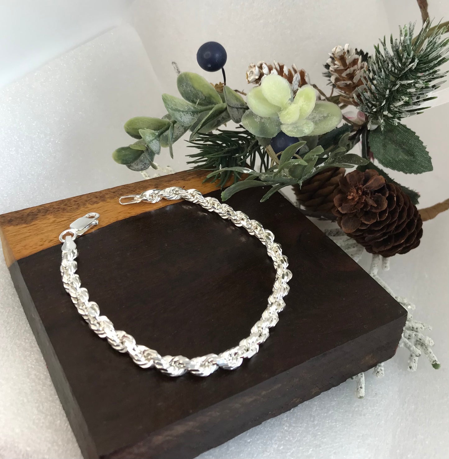 Pulsera Torsal Para Caballero de Plata 925 Italiana