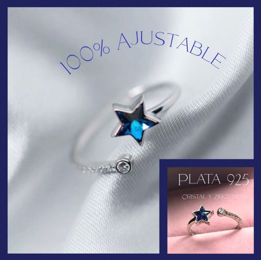 Anillo de Plata modelo Estrella Fugaz