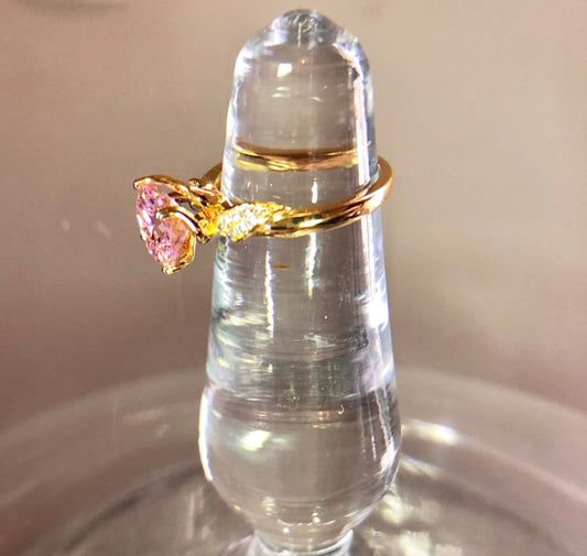 Anillo con 4 Baños de Oro 14k modelo Tulipán