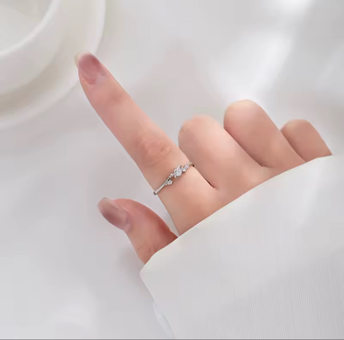 Anillo de Plata 925 con Zirconias