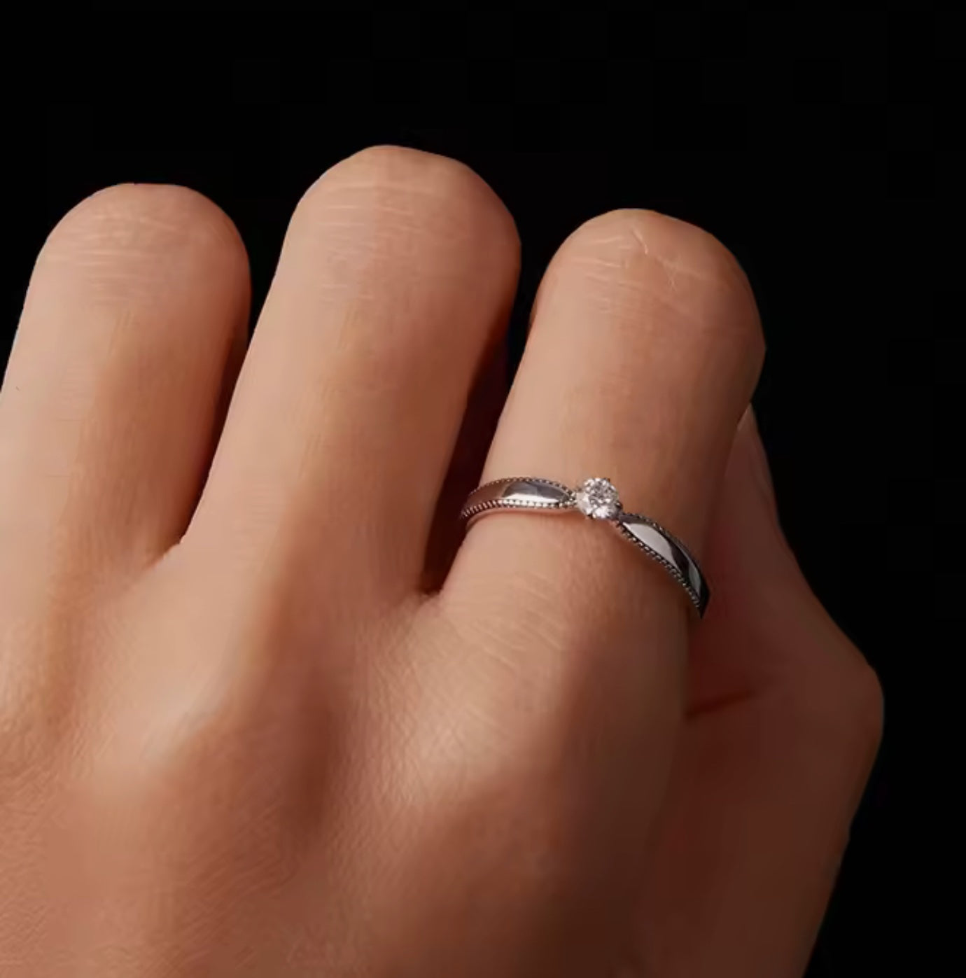 Anillo de Plata 925, con Moissanita Certificada