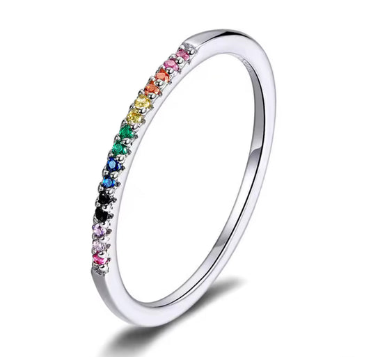 Churumbela (1/2) de Plata 925 con Zirconia