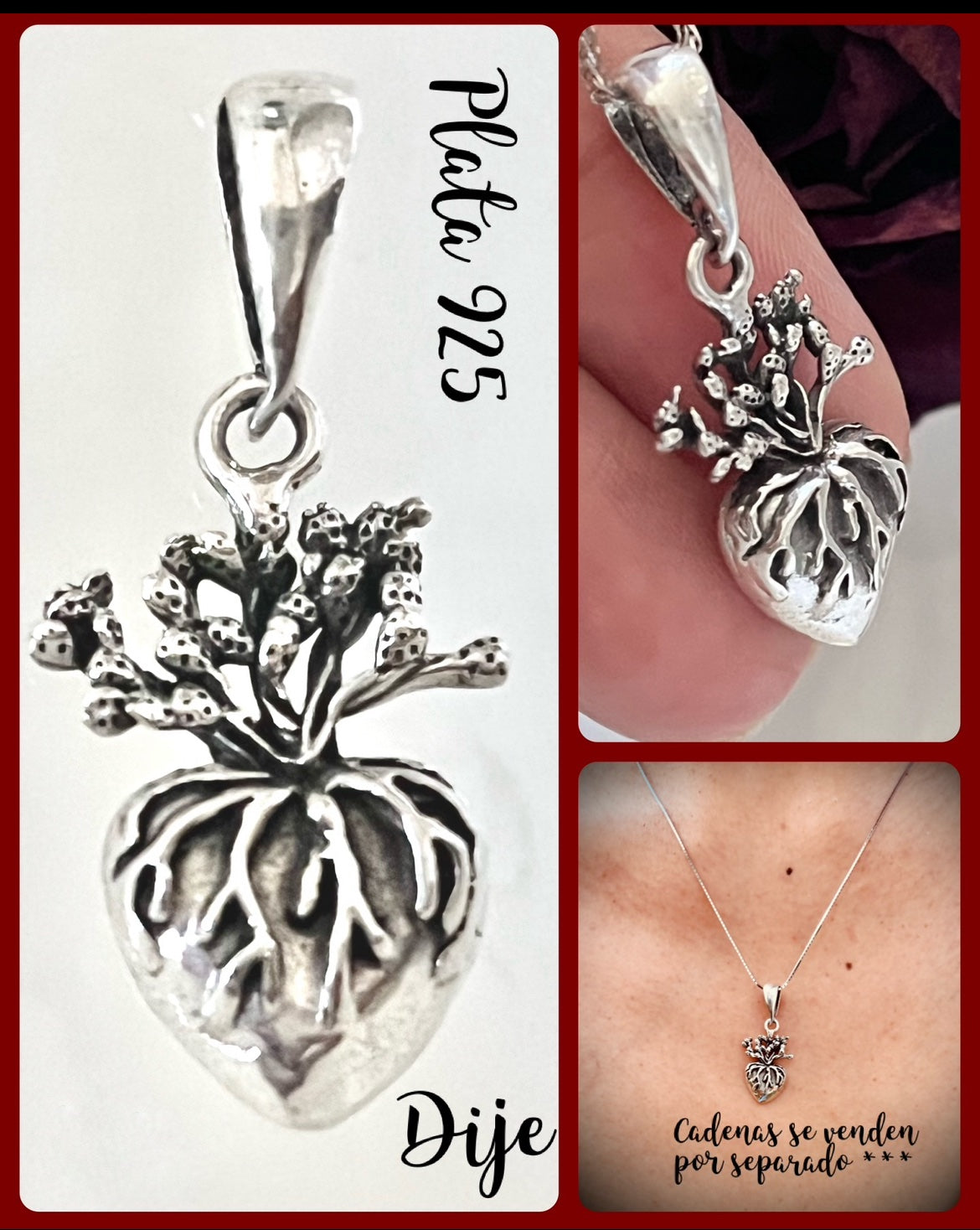 Dije de Plata 925, modelo Corazón