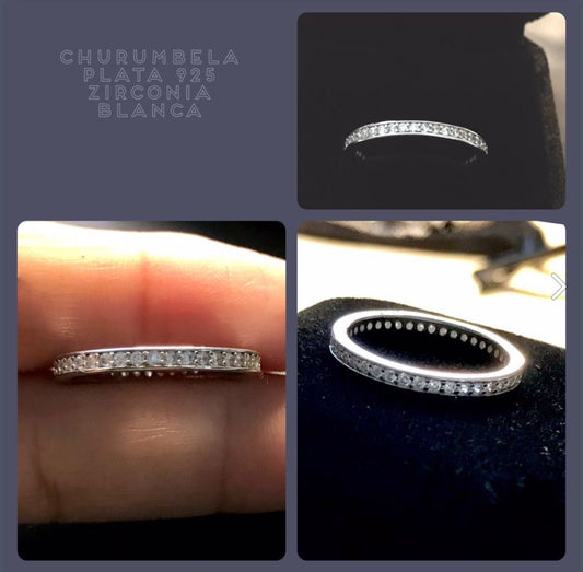 Churumbela de Plata 925 con Zirconias