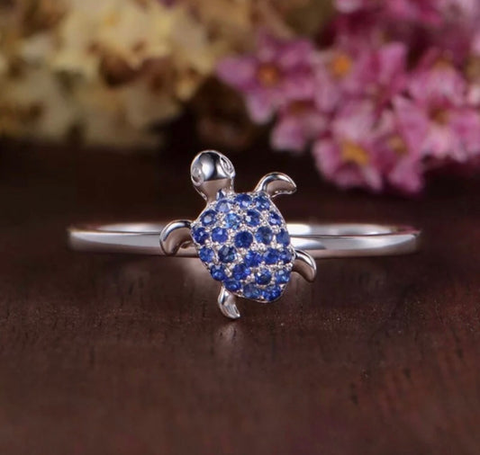 Anillo de Plata 925 con Zirconias modelo Tortuga