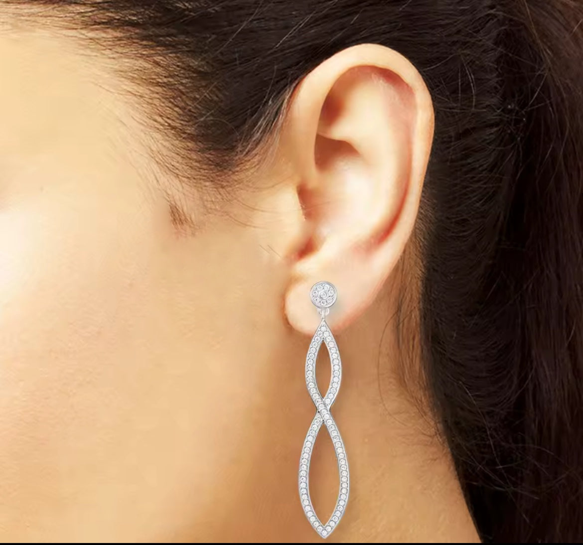 Aretes de Plata 925 con Zirconias