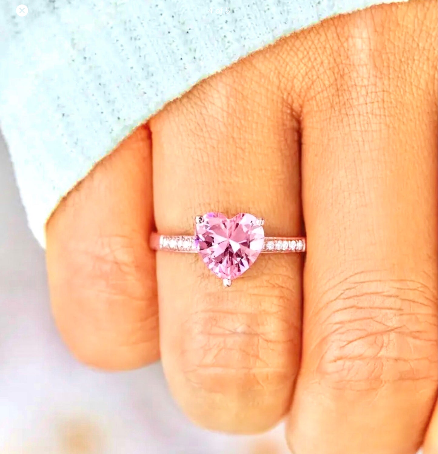 Anillo de Plata 925 bañada en Oro Rosa modelo Corazón