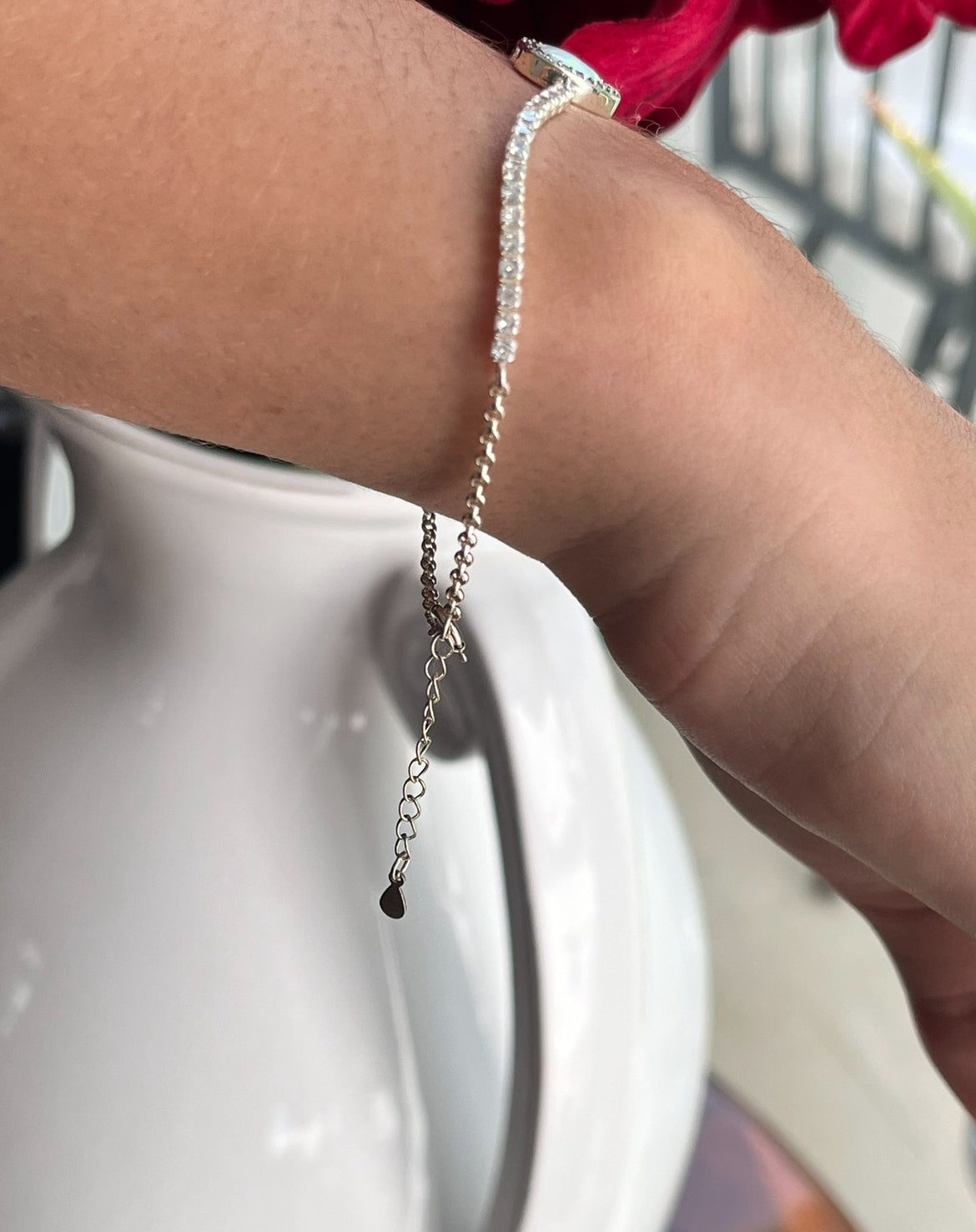 Pulsera de Plata 925 con Ópalo y Zirconias