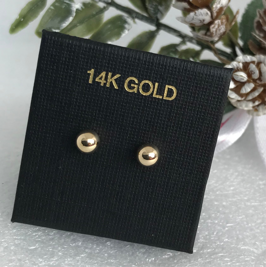 Broqueles tipo Dormilonas de Oro 14k