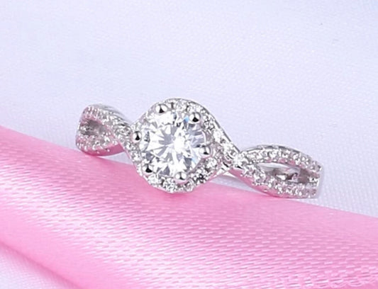 Anillo de Plata 925 con Zirconias modelo Infinito