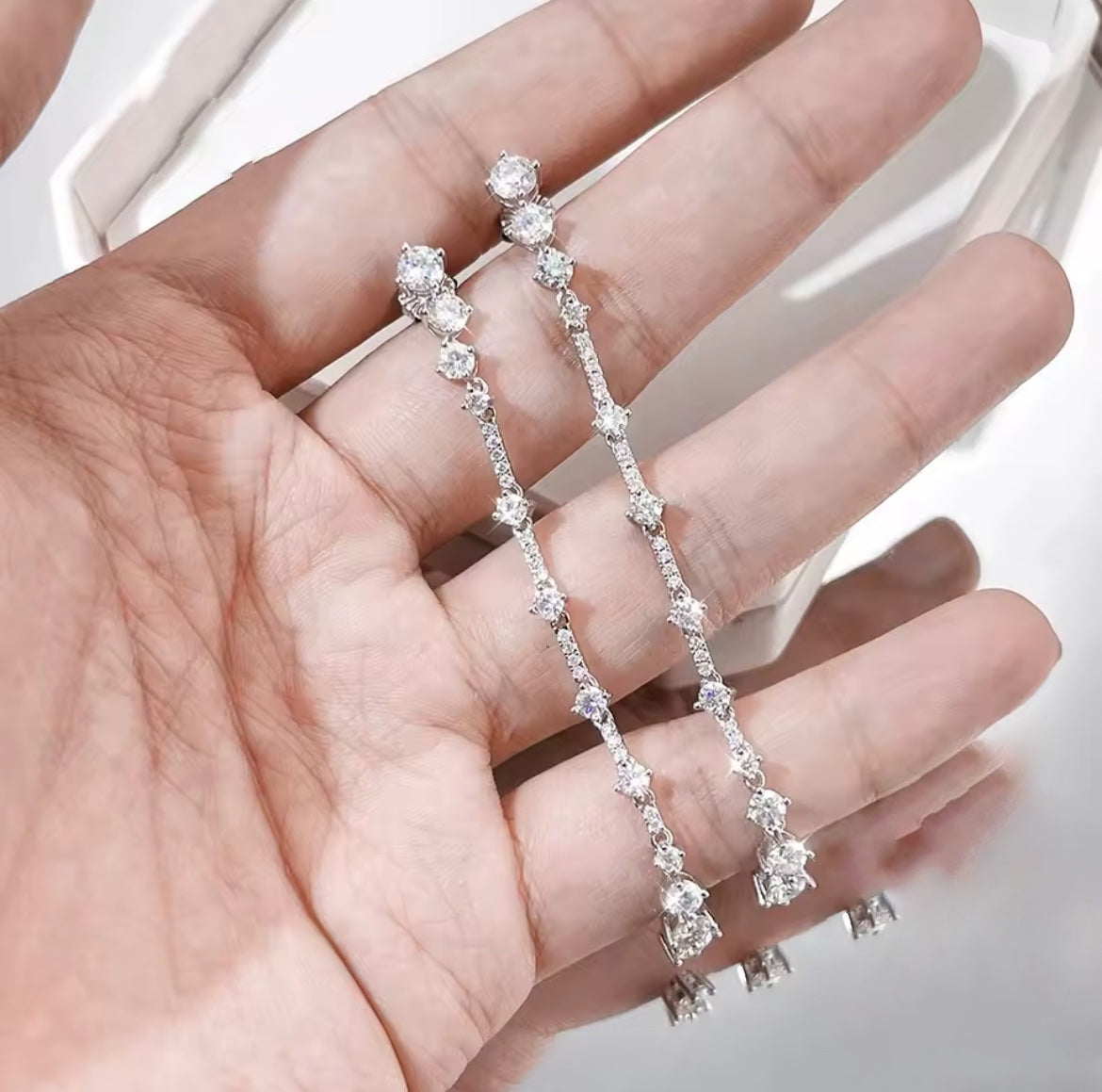 Aretes de Plata 925 con Zirconias