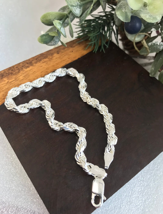 Pulsera Torsal Para Caballero de Plata 925 Italiana