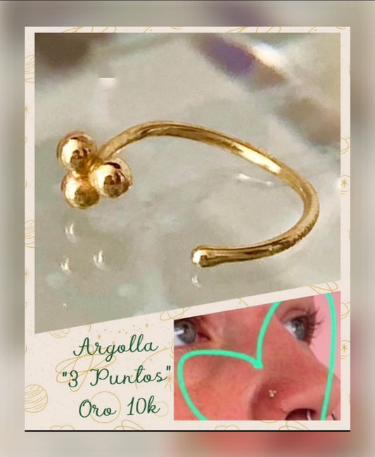 Argolla de Nariz de Oro 10k