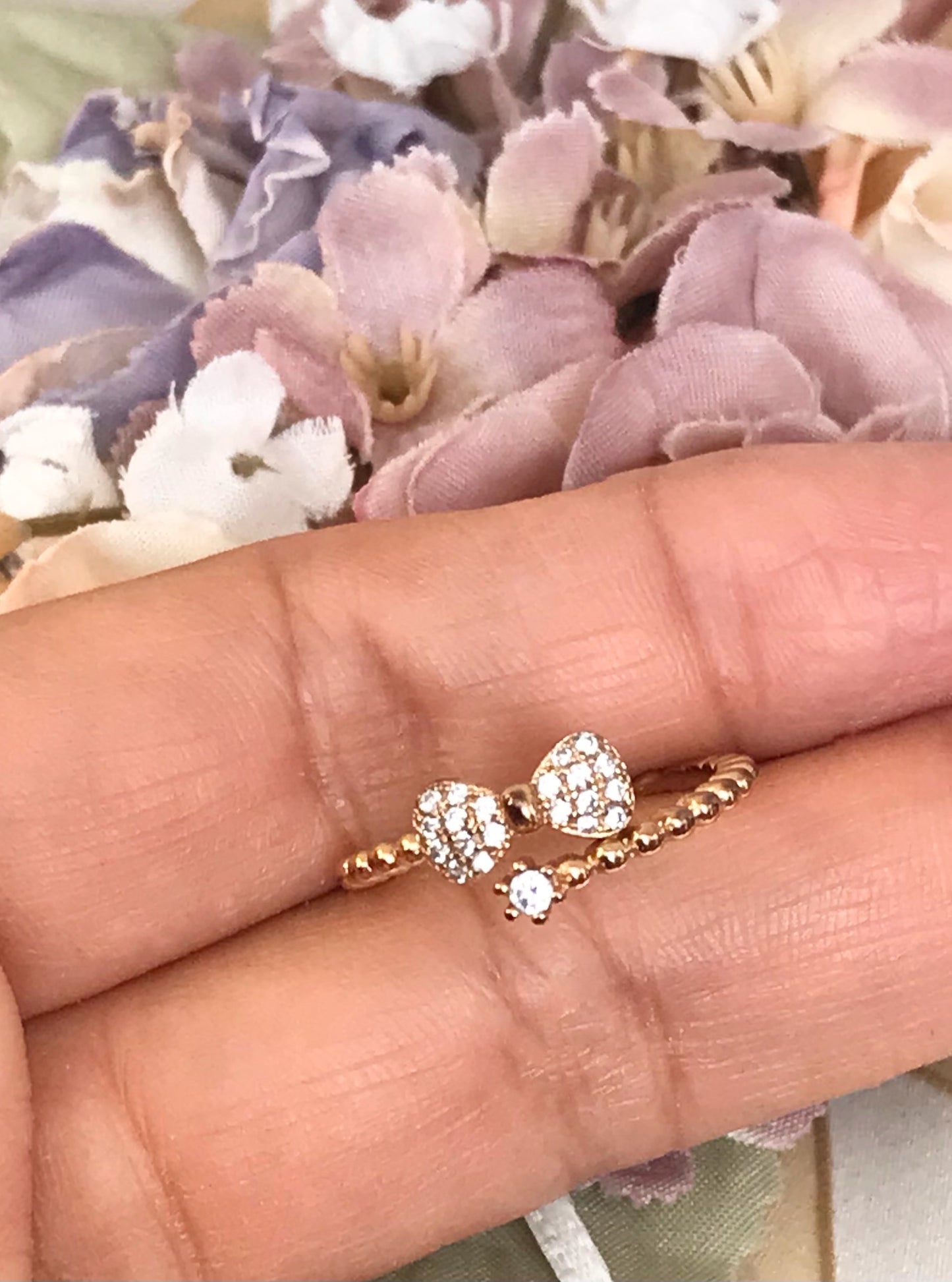 Anillo Ajustable con Baño de Oro 18k