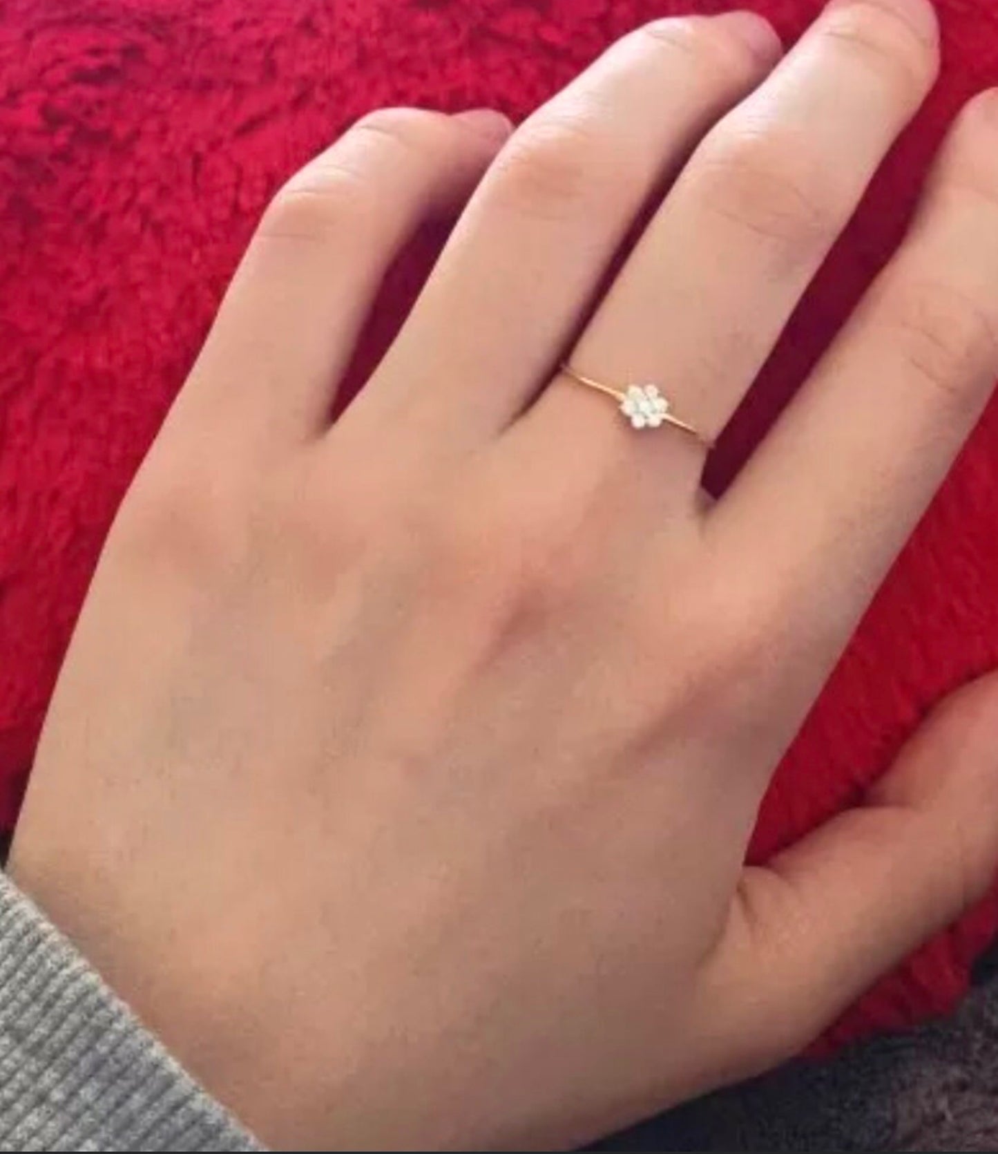 Anillo de Plata 925, bañado en Oro 14k, minimalista