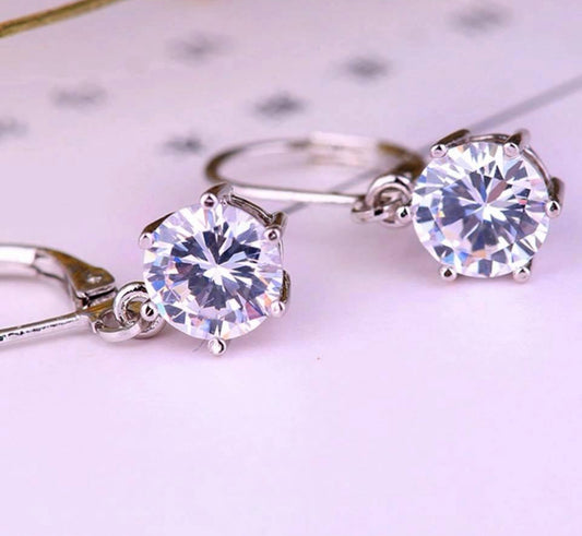 Aretes de Plata 925 con Zirconia