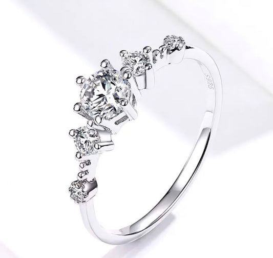 Anillo de Plata 925 con Zirconias