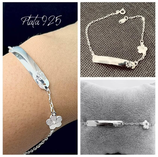 Pulsera de Plata 925 con Placa