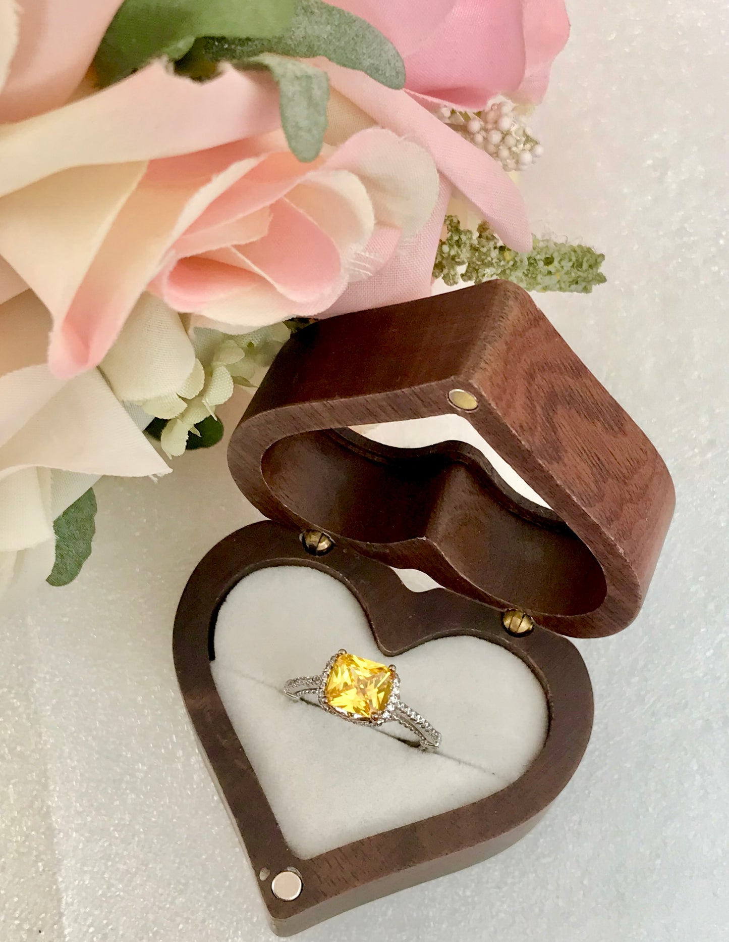 Anillo de Plata 925 con Citrino y Circonitas