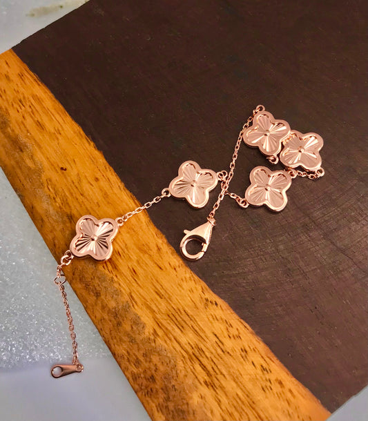 Pulsera de Plata 925 Bañada en Oro Rosa