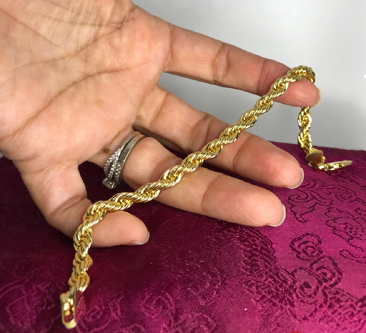Pulsera Masculina en Chapa de Oro modelo Torsal