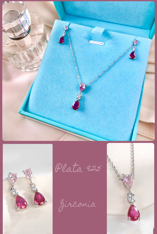 Aretes de Plata 925 con Zirconias