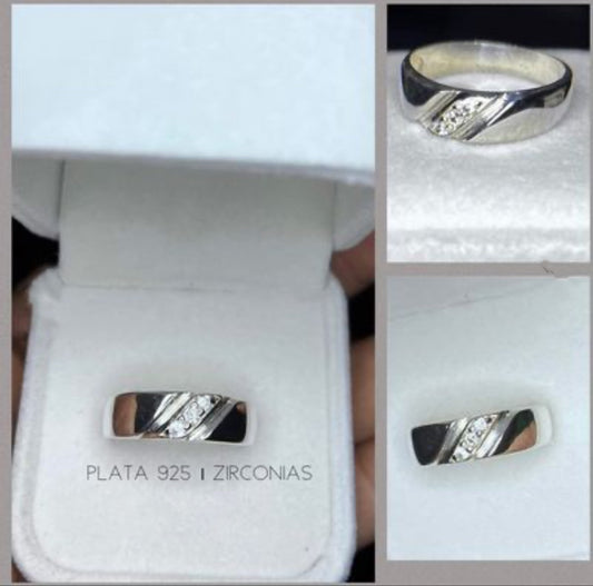 Argolla de Plata con Zirconias