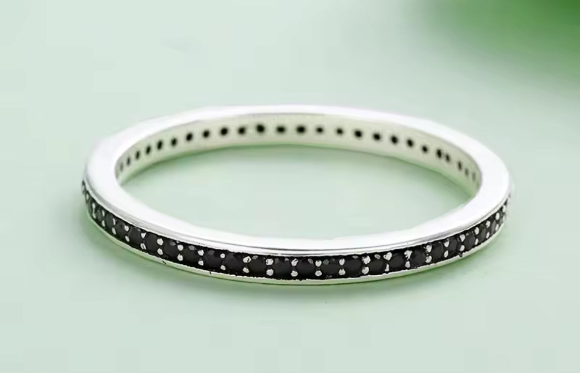 Churumbela de Plata 925 con Zirconia Negra
