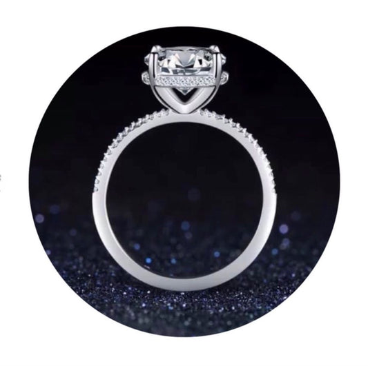 Anillo de Plata 925, Solitario, con Zirconias