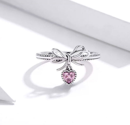Anillo de Plata 925 con Zirconia modelo Corazón