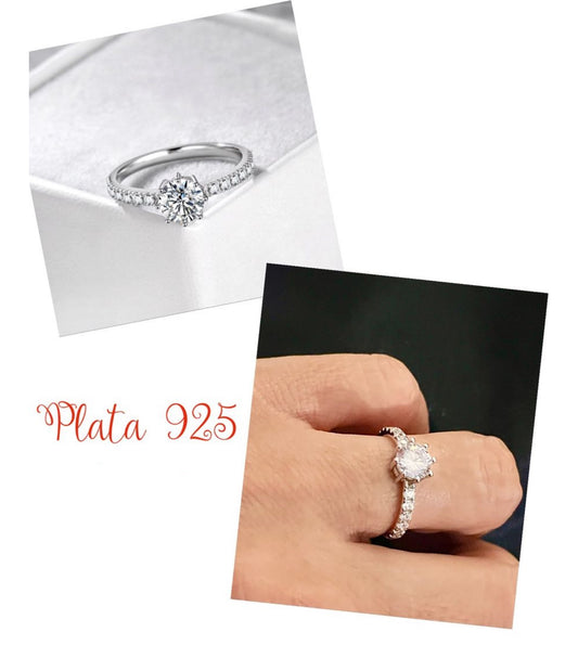 Anillo de Plata 925 con Zirconias