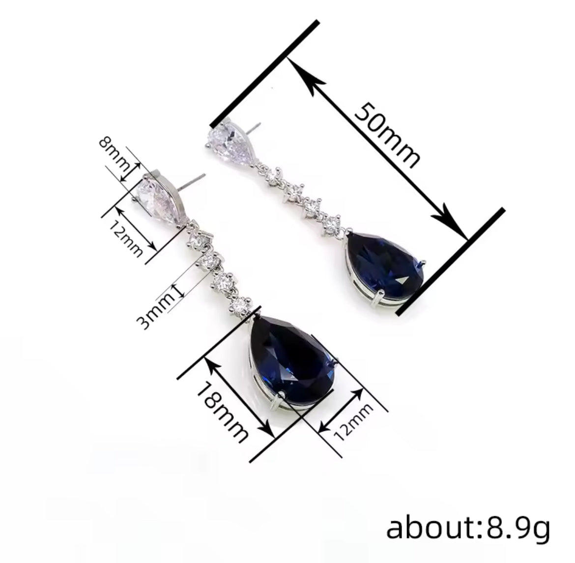 Aretes de Plata 925 con Zirconias