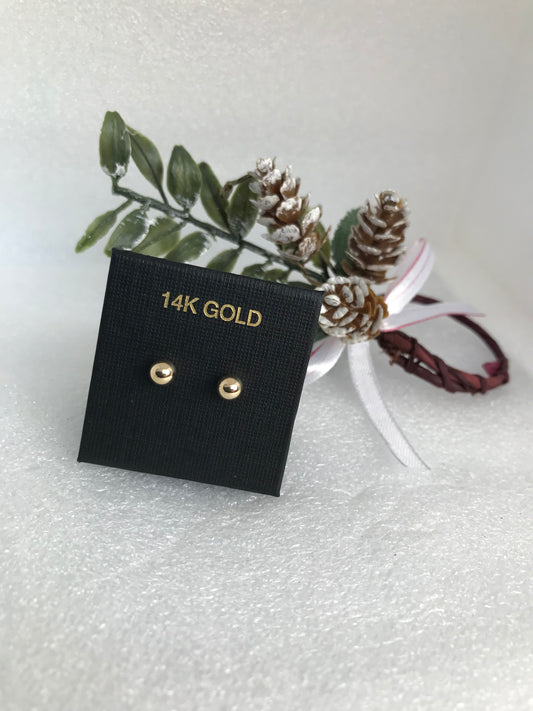 Broqueles tipo Dormilonas de Oro 14k