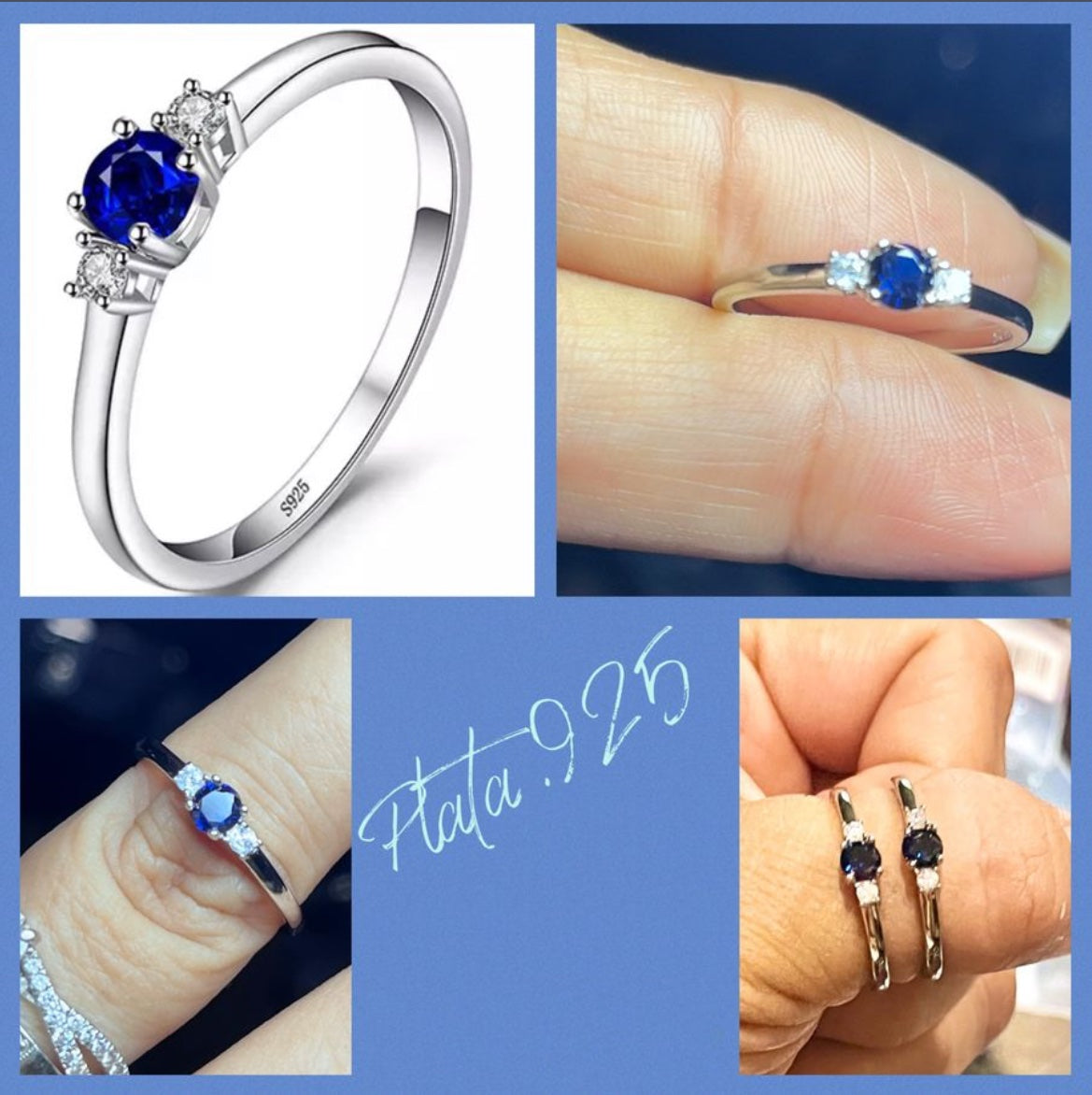 Anillo de Plata 925 con Zirconias