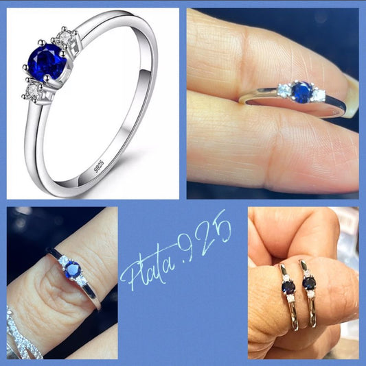 Anillo de Plata 925 con Zirconias