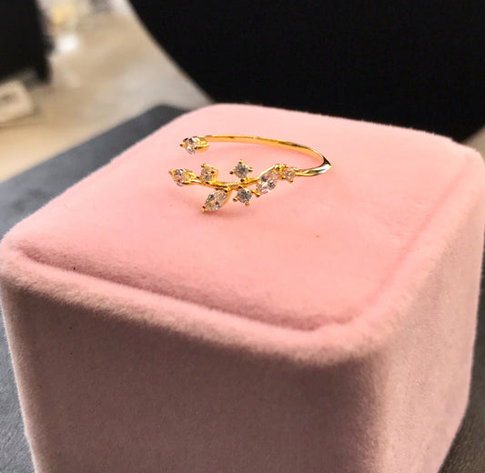 Anillo de Plata 925 bañada en Oro de 14k