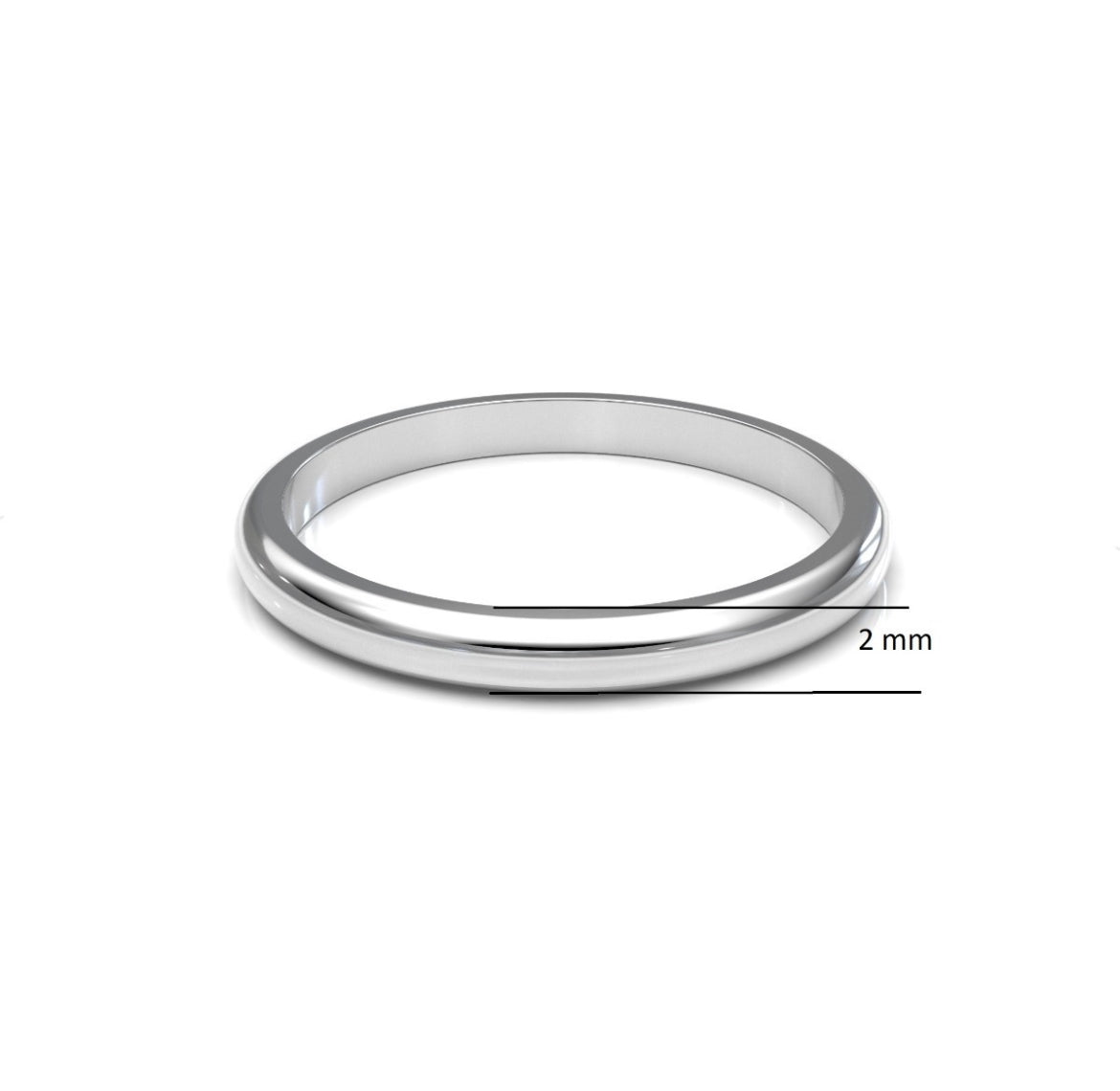 Argolla de Plata 925, 2mm