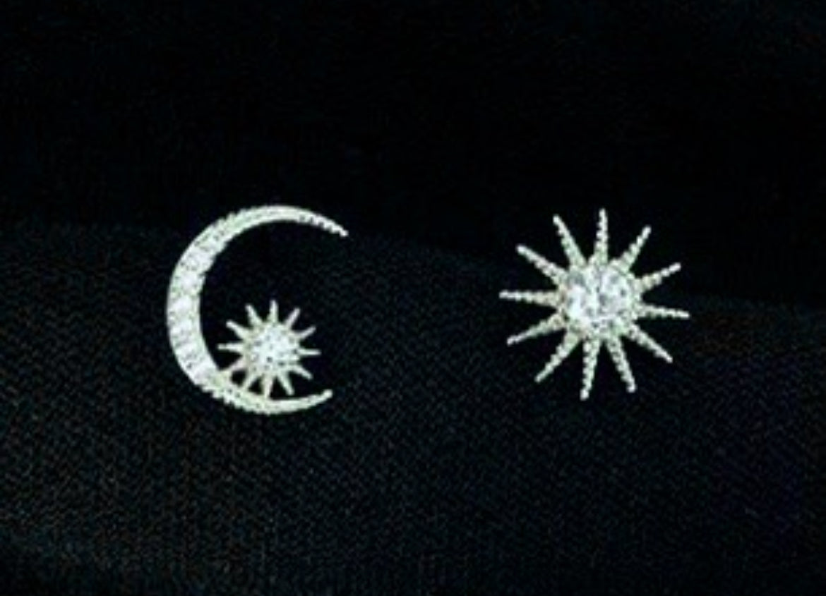 Aretes de Plata 925 con Zirconias