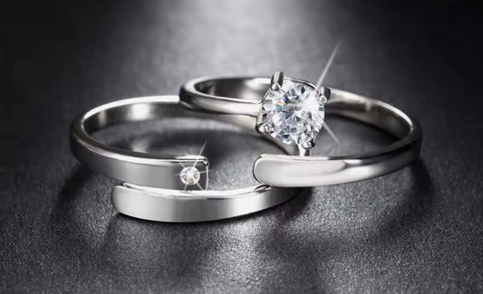 Juego de Anillos de Pareja en Plata 925