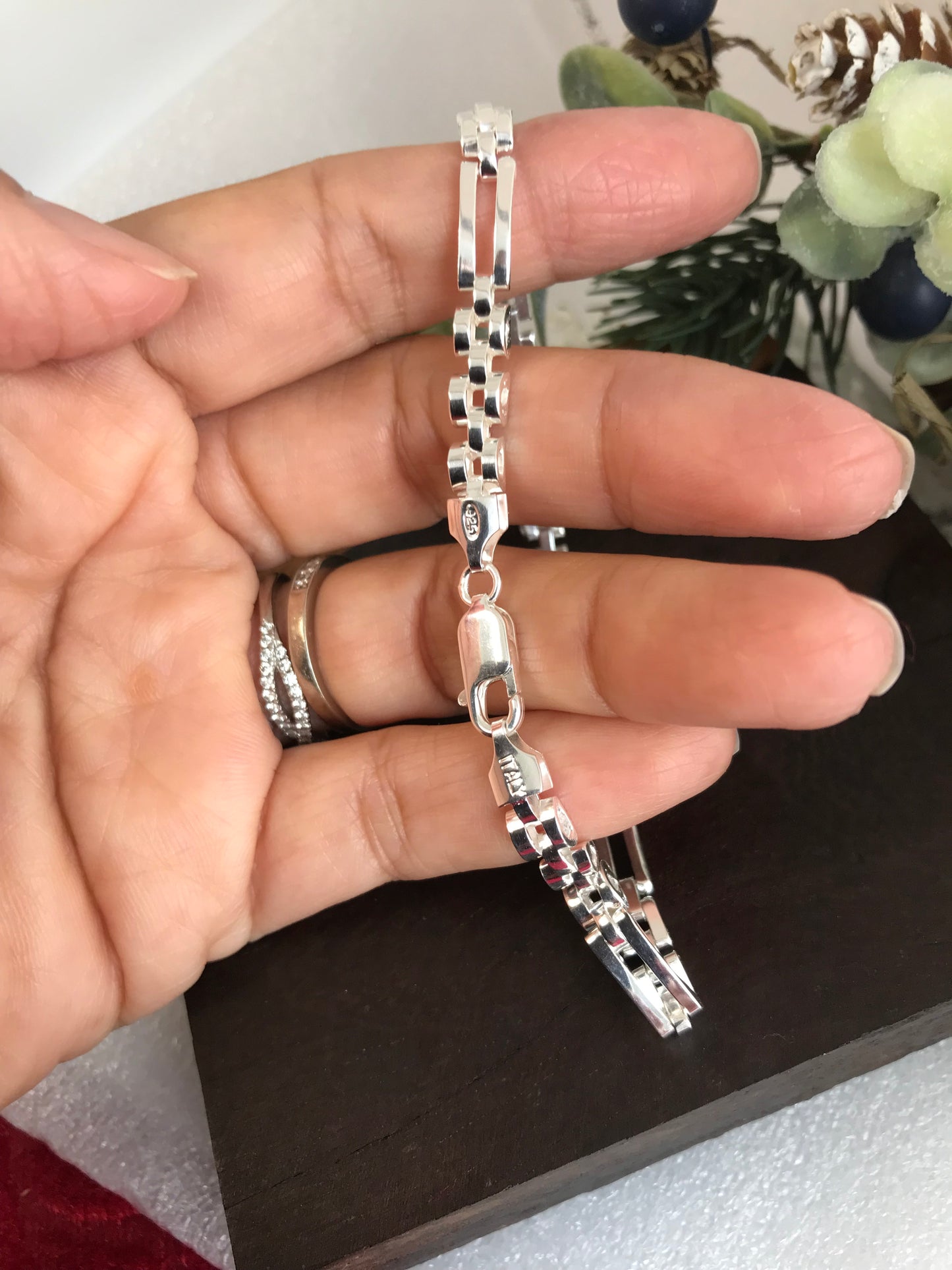 Pulsera Masculina de Plata 925 Italiana