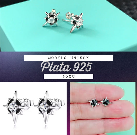 Aretes de Plata 925 con Zirconia