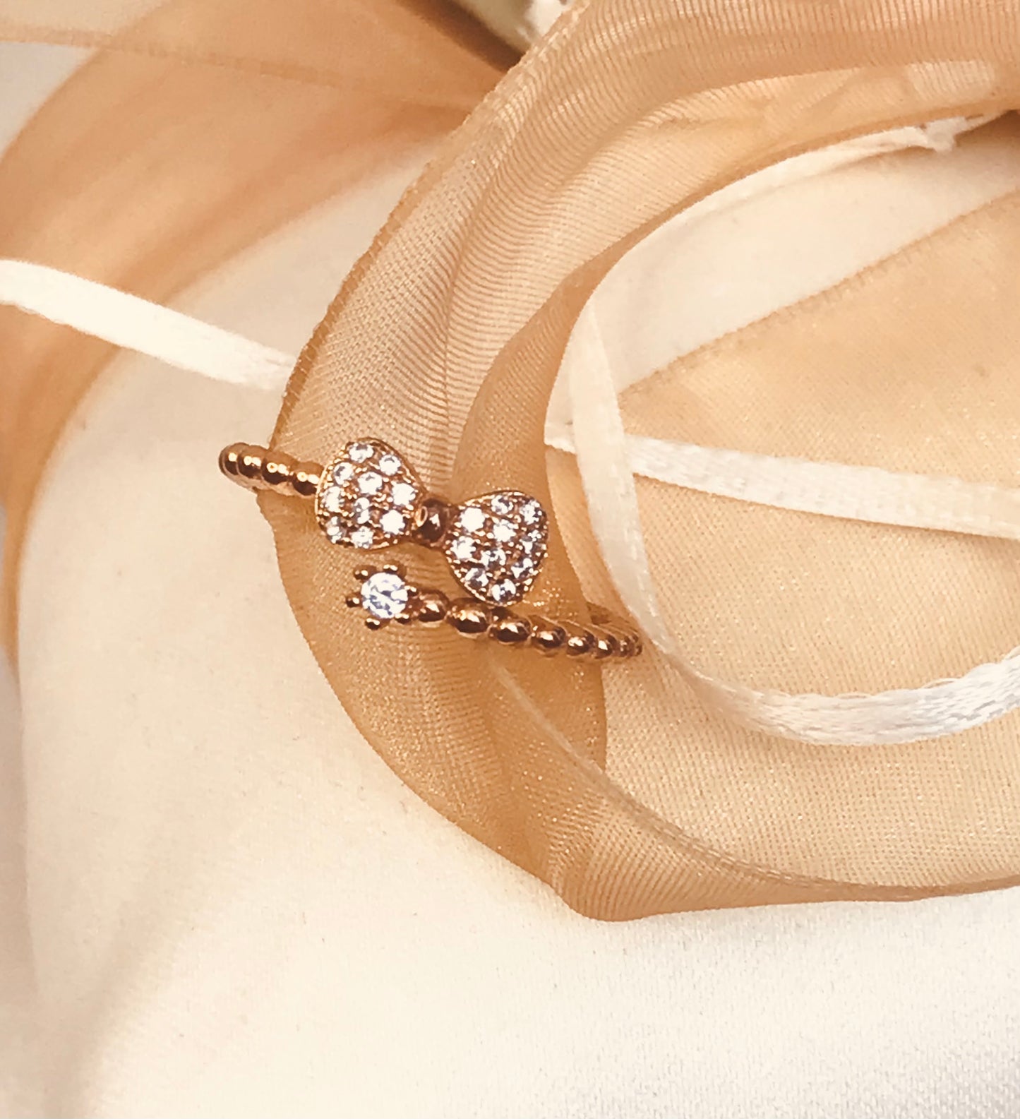 Anillo Ajustable con Baño de Oro 18k