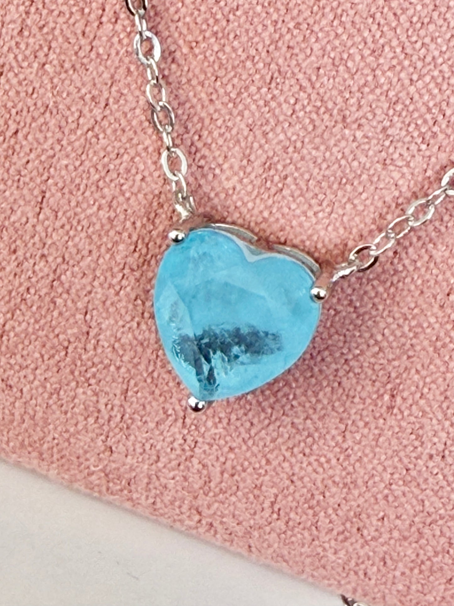 Juego de Collar y Aretes con Paraiba Turmalina y Zirconias, en Plata 925