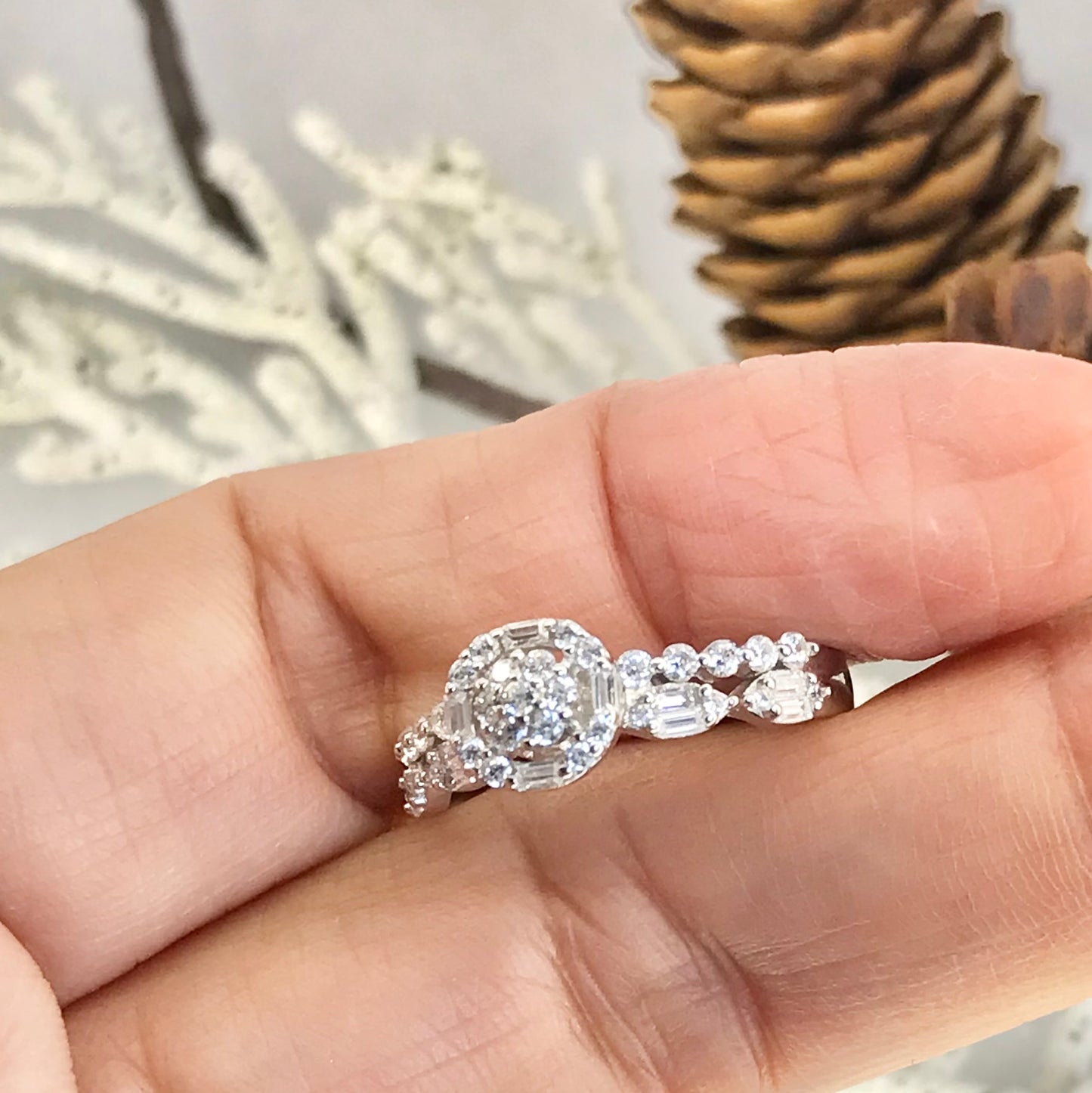 Anillo de Plata 925 con Zirconias