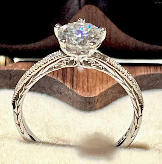 Anillo de Plata 925 con Moissanita